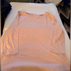 New Womens pink 3/4 sleeve top size xl